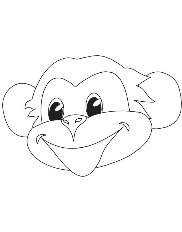 Monkey face coloring pages | Download Free Monkey face coloring 