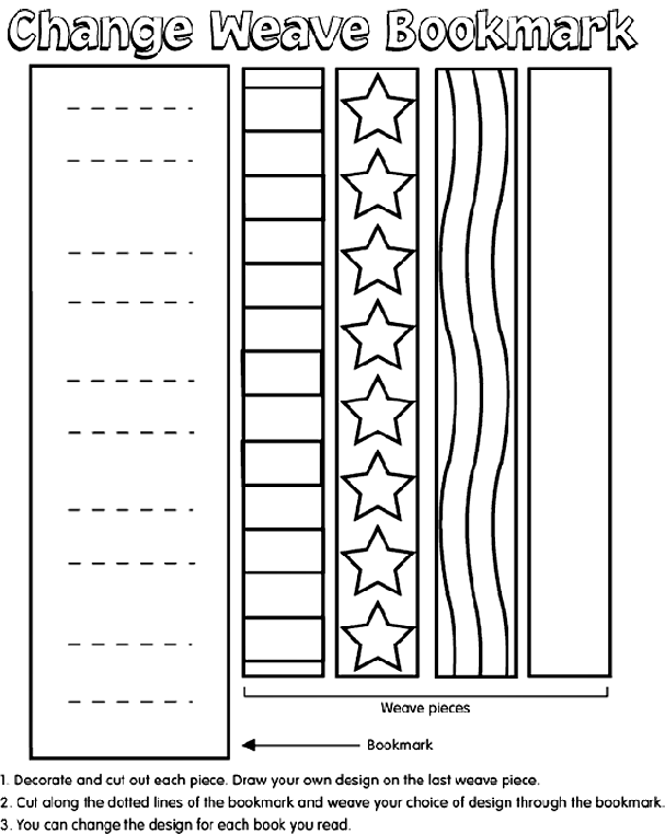 Bookmarks with Patterns coloring page