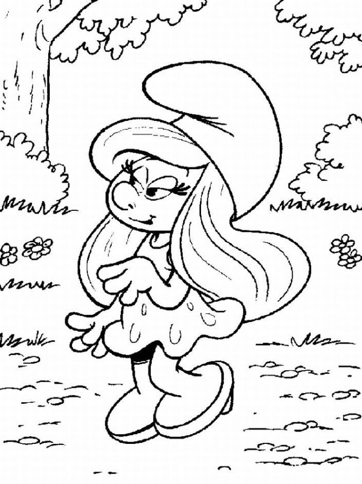 Smurf Coloring Page - Coloring Home