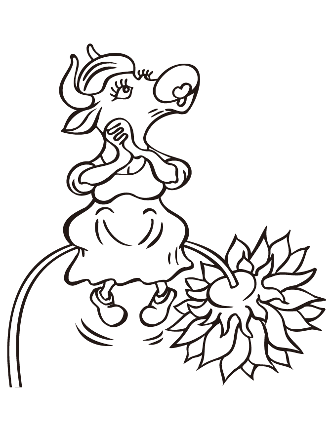 Cute Cow Coloring Pages - Coloring Home