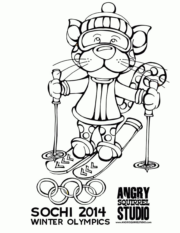 mascots 2014 Colouring Pages