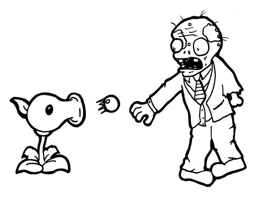 Zombie Coloring Pages For Kids - Coloring Home