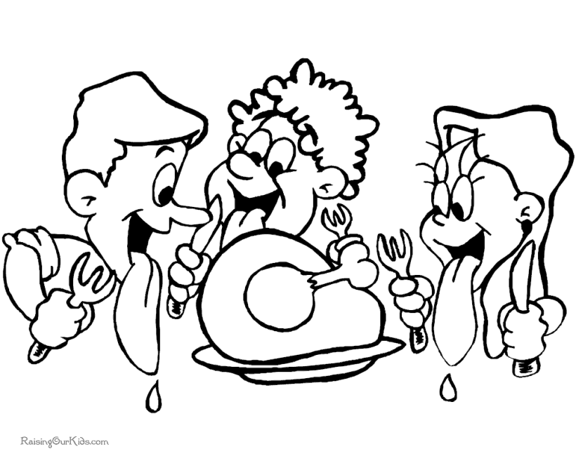 thanksgiving dinner Colouring Pages