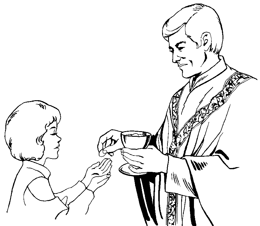First Holy Communion Coloring Pages - Coloring Home