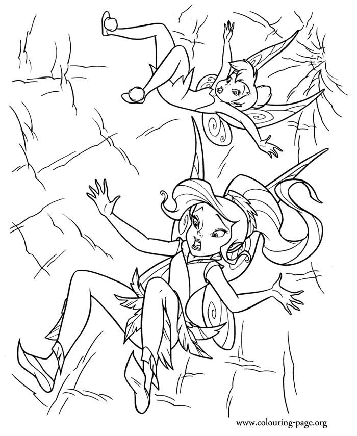 Tinker Bell And Vidia Coloring Pages From The Movie Tinkerbell 
