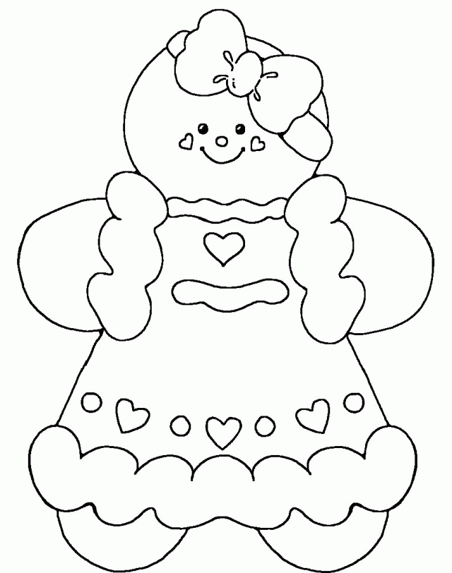 Free Printable Gingerbread Man Coloring Page From Gingerbread