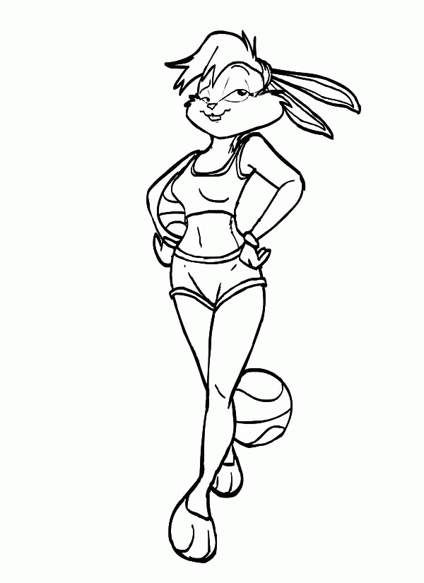 Space Jam Lola Bunny Coloring Pages - Download & Print Online ...