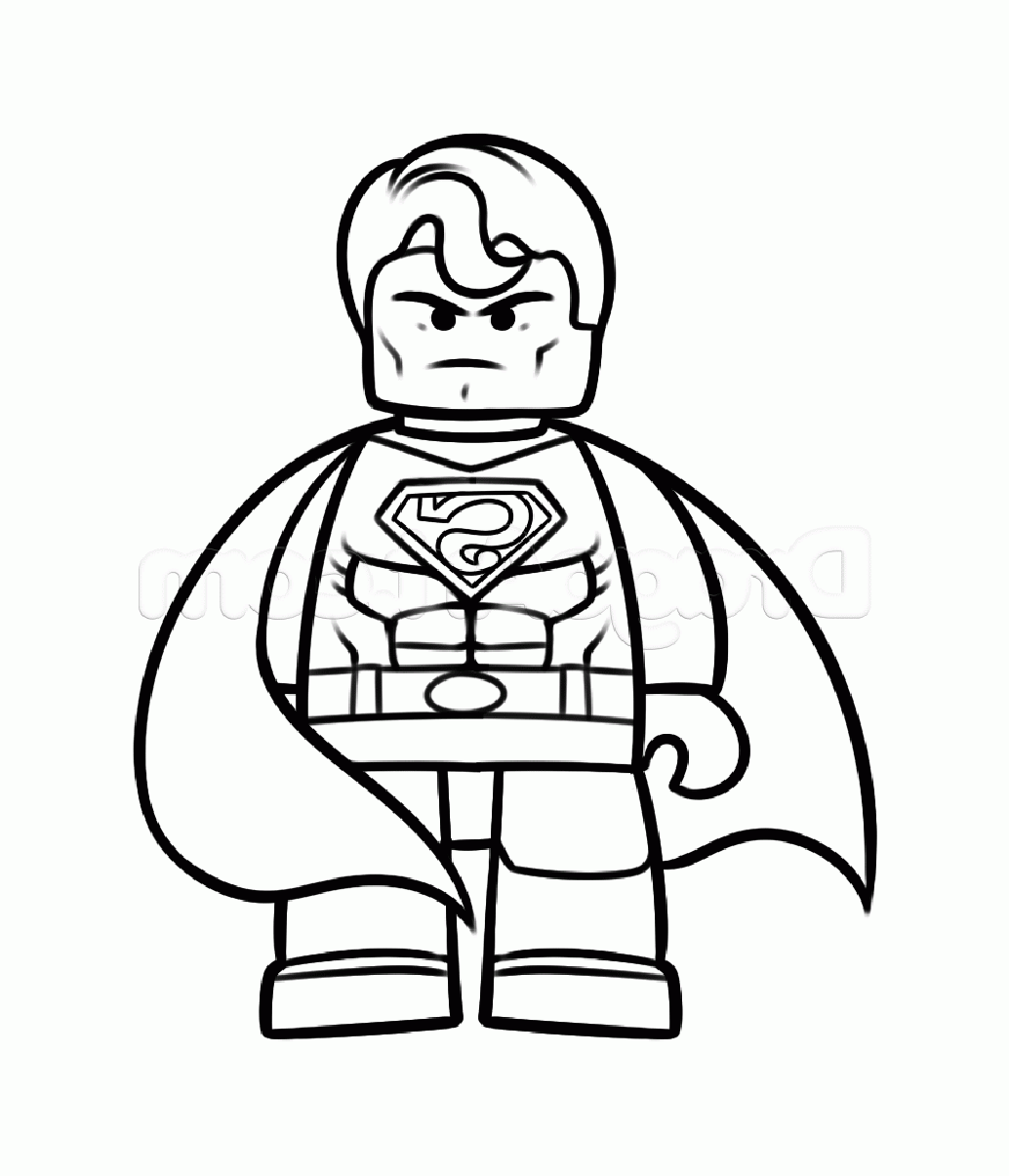 Lego Superman Coloring Page Home Pages Download Print Free Mewarnai