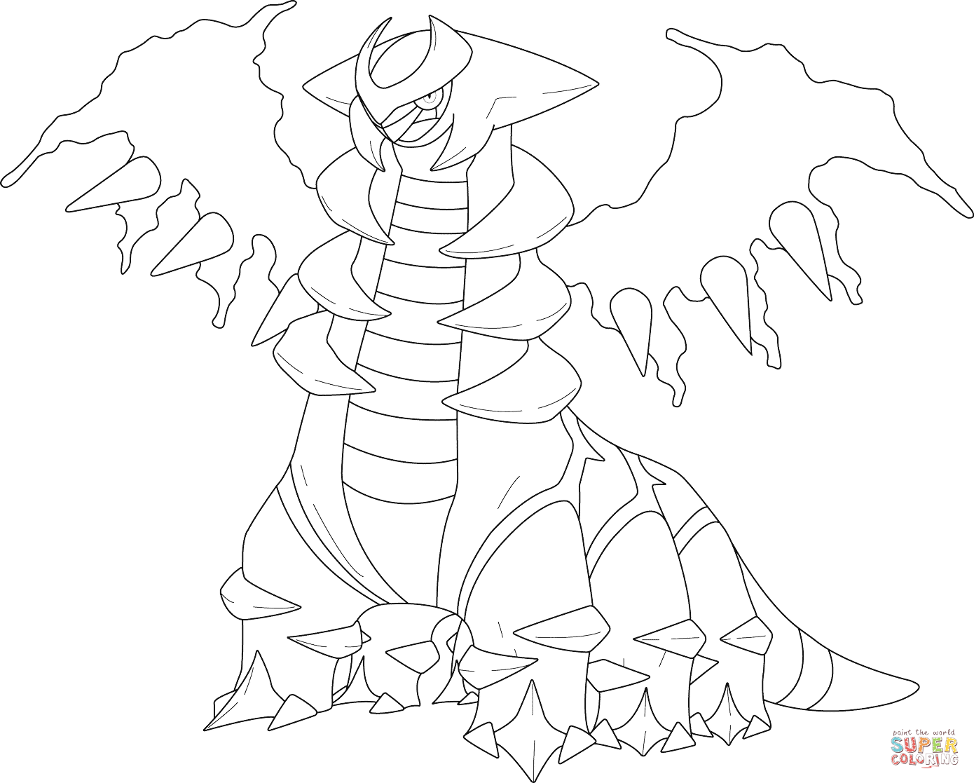 Giratina in Altered Form coloring page