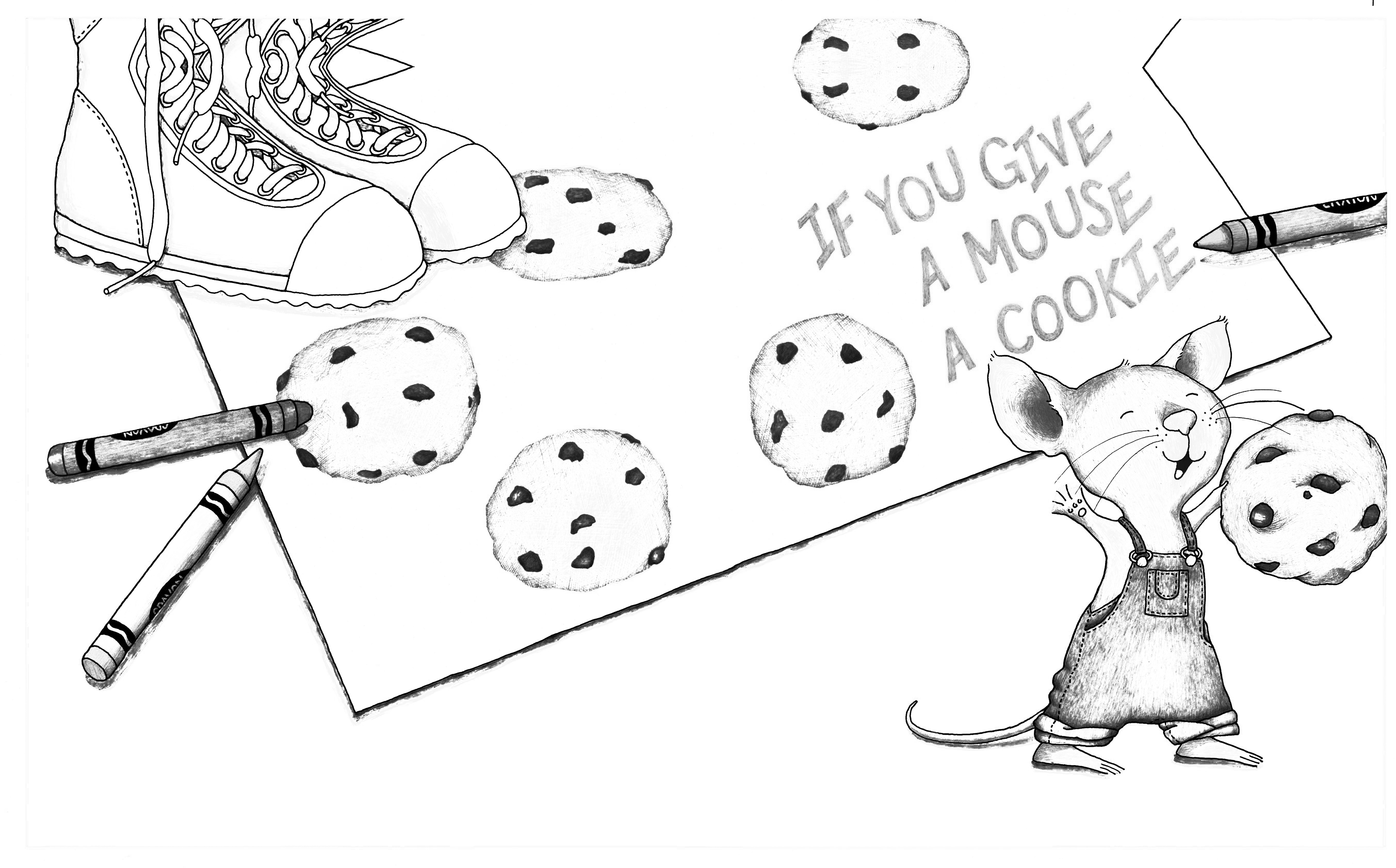If You Give A Mouse A Cookie Coloring Page Coloring Home
