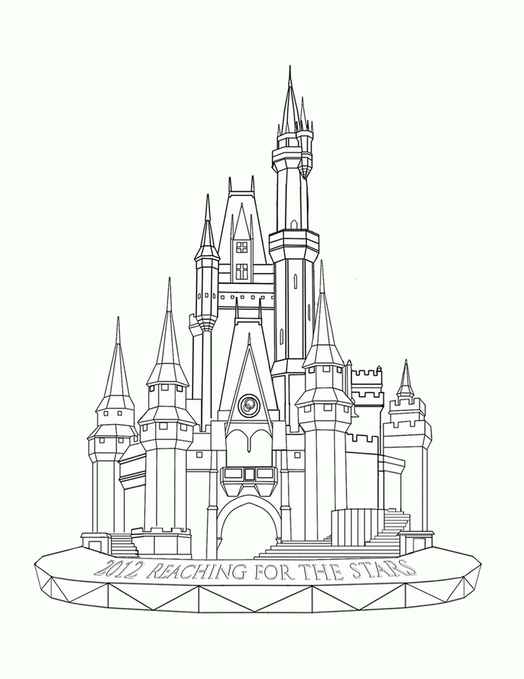 Disney Castle Coloring Pages Printable Coloring Home