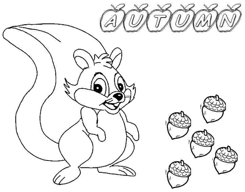 Free Preschool Autumn Coloring Pages