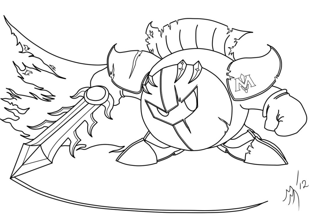 Meta Knight Coloring Page - Coloring Home