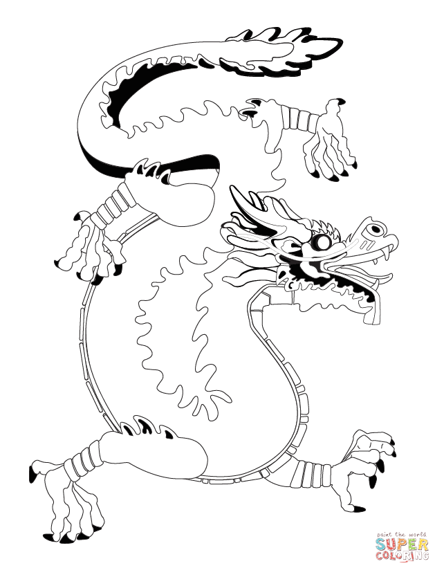 Chinese Dragon coloring page | Free Printable Coloring Pages
