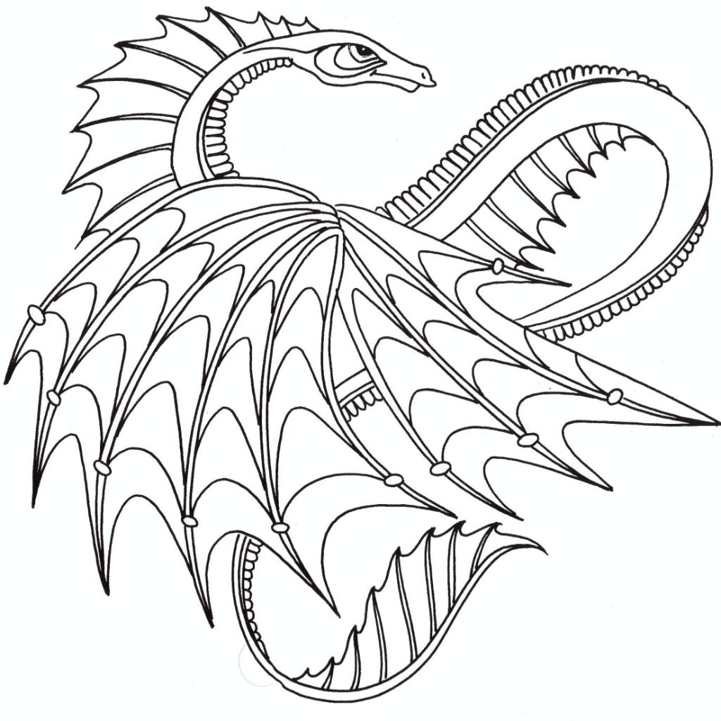 Colouring Pages Of Dragons