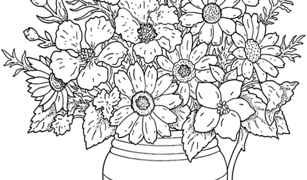 Advanced Coloring Pages Flowers - Colorine.net | #21632