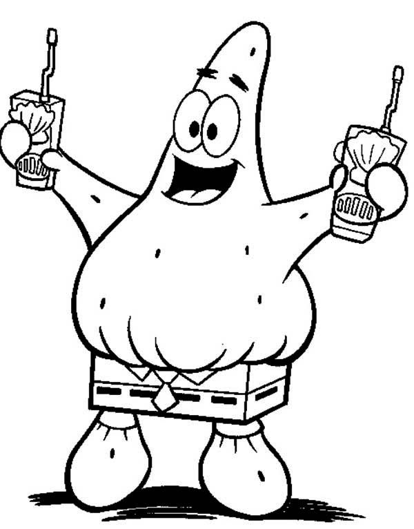 Animal Patrick Coloring Pages with simple drawing
