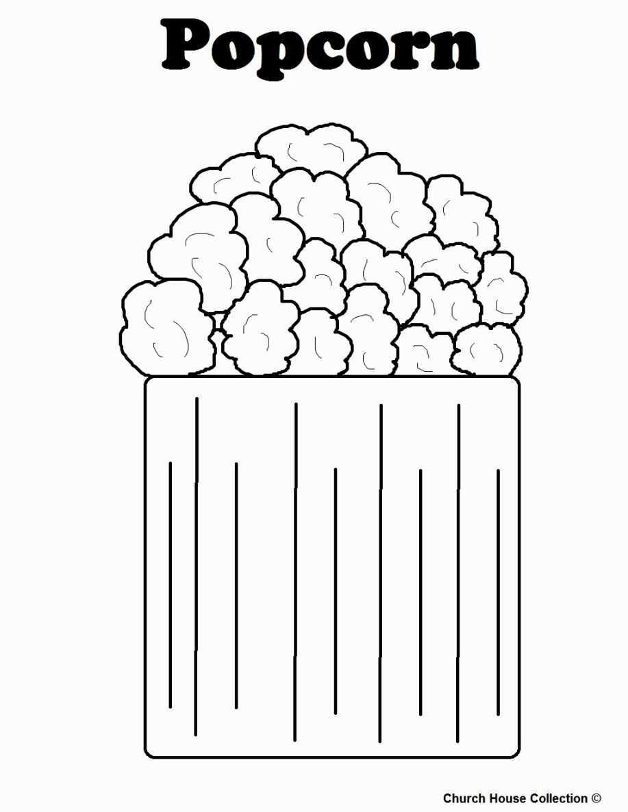 Popcorn Coloring Pages Printable - Coloring Home