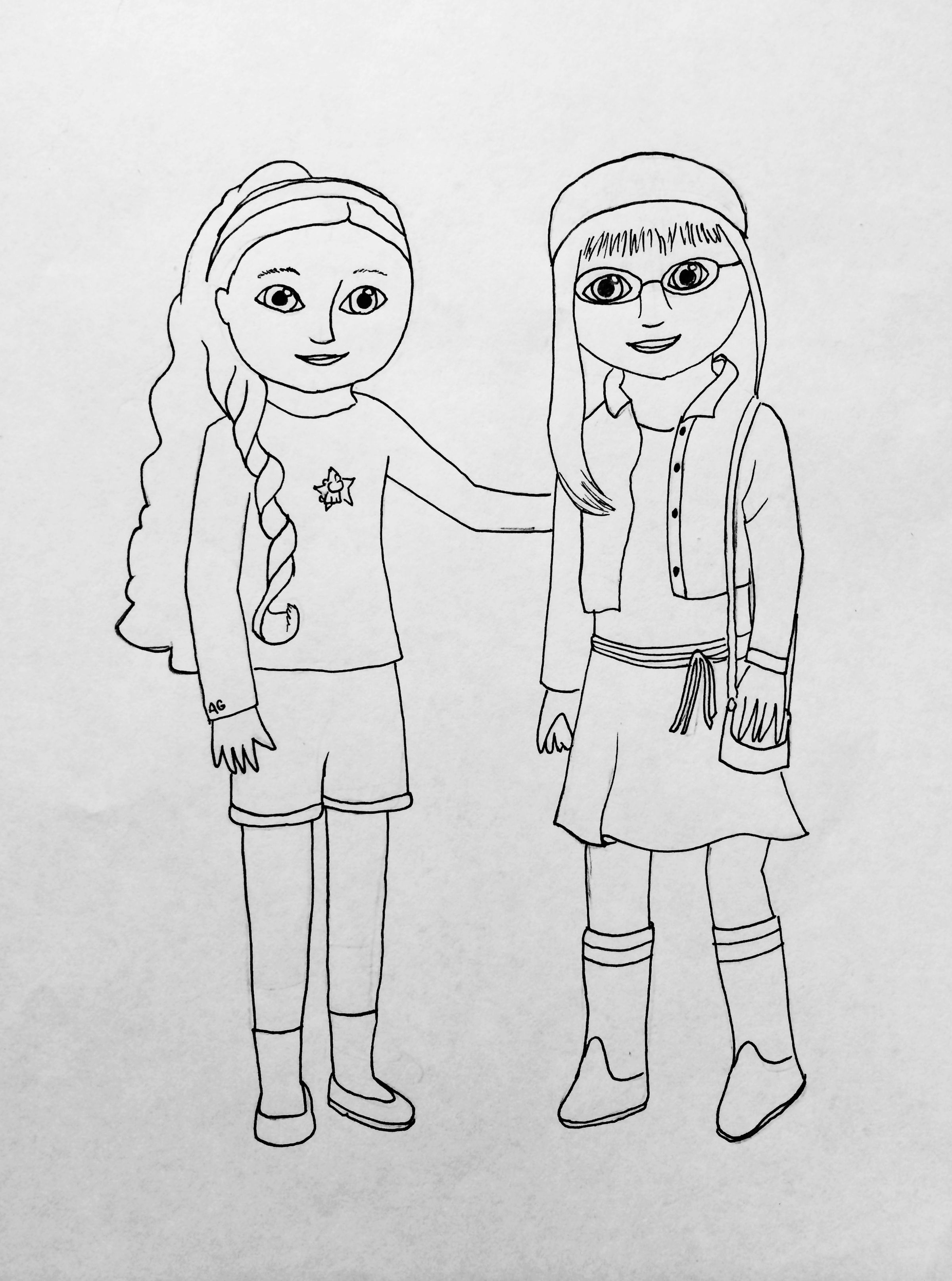 Coloring Pages: American Girl Saige Coloring Page Free Printable ...
