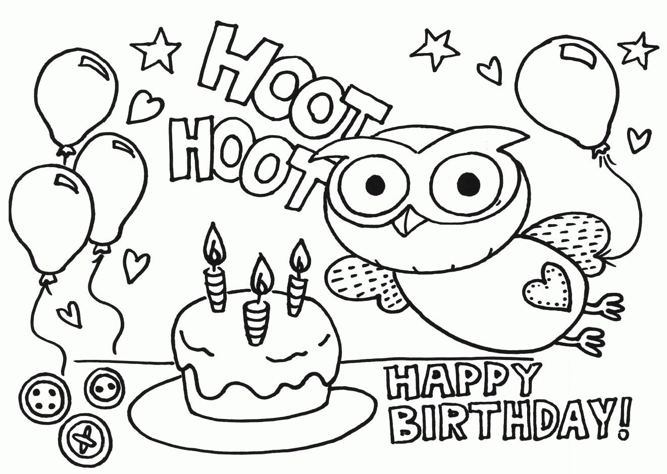 Printable Happy Birthday Daddy Coloring Pages - Coloring Home