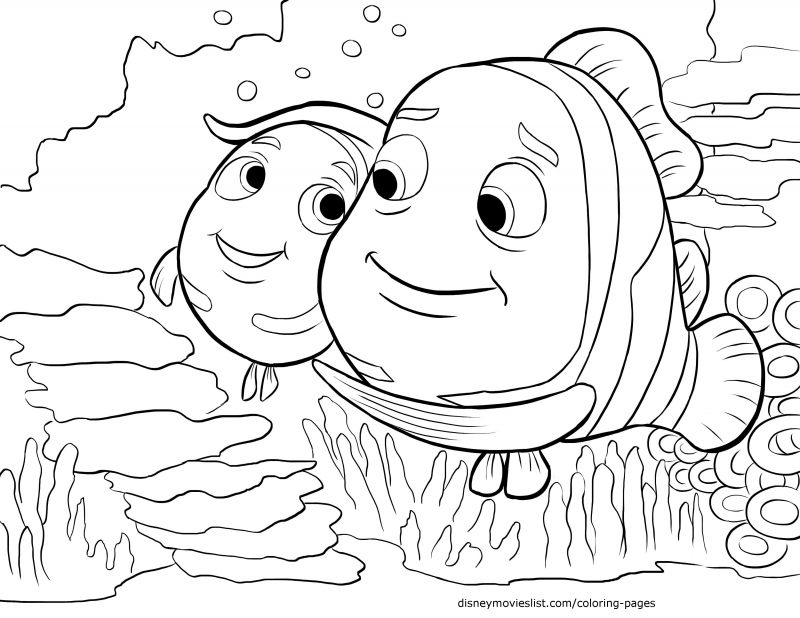 Coloring Pages Nemo And Dory pencil techniques | Viralohno