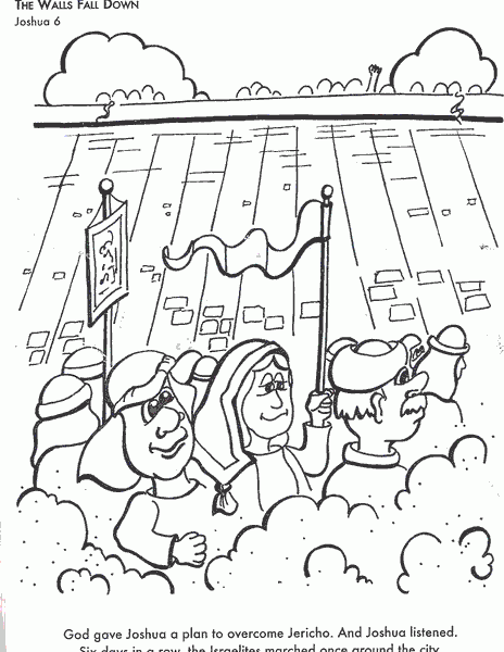 Joshua Jericho Coloring Pages 28 Images Free Bible Battle Page