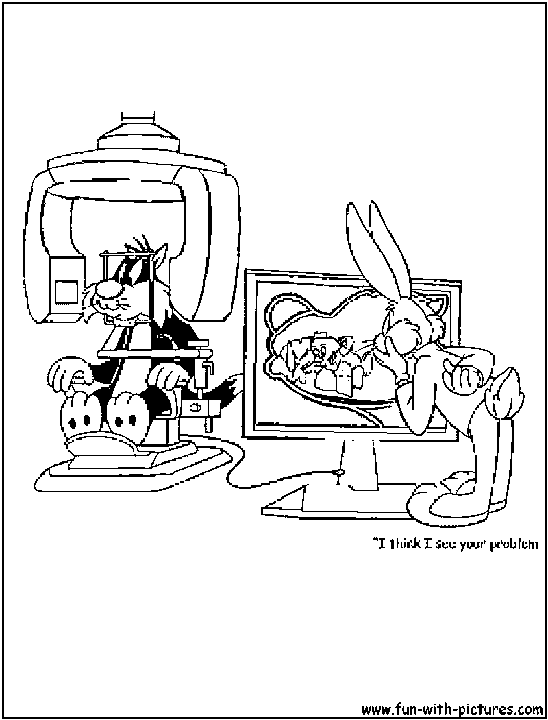 Sylvester Xray Coloring Page Looney Tunes Pages Free Printable Colouring  For Taz – Stephenbenedictdyson