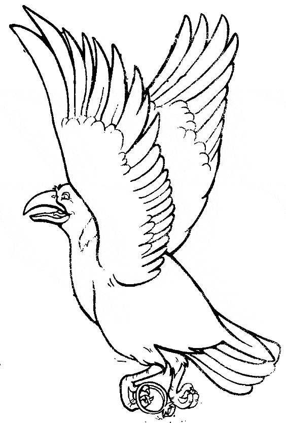 Crow coloring - Free Animal coloring pages sheets Crow