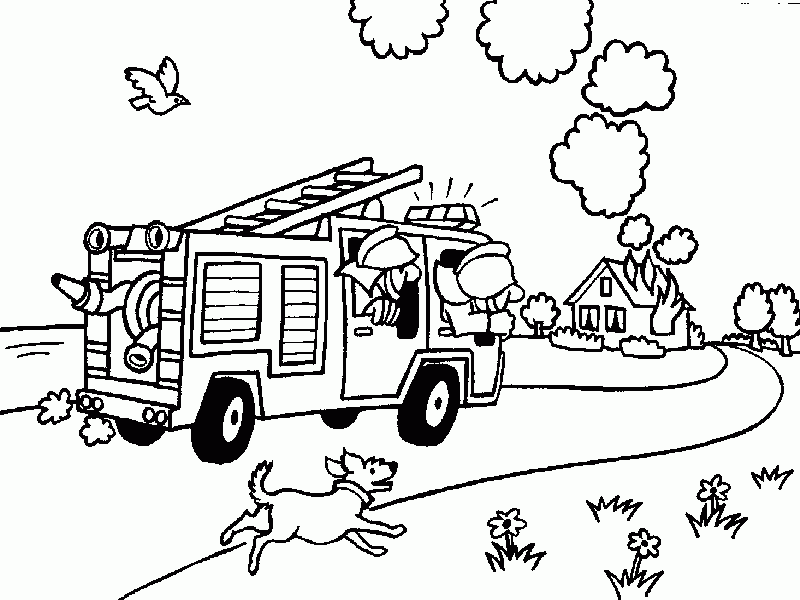 Firefighter Coloring Page - Coloring Pages for Kids and for Adults