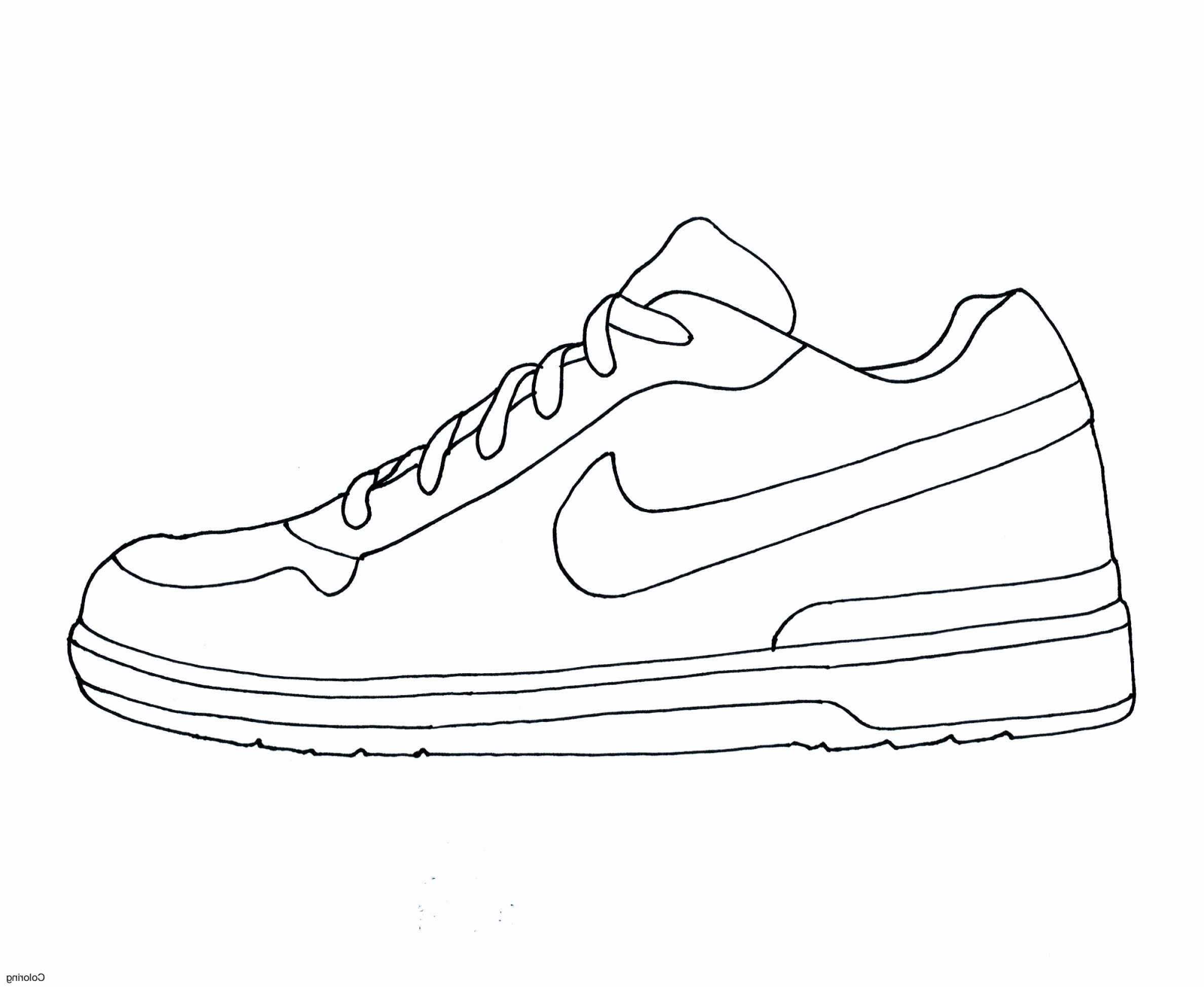 Nike Jordan Sneakers Coloring Page Free Printable