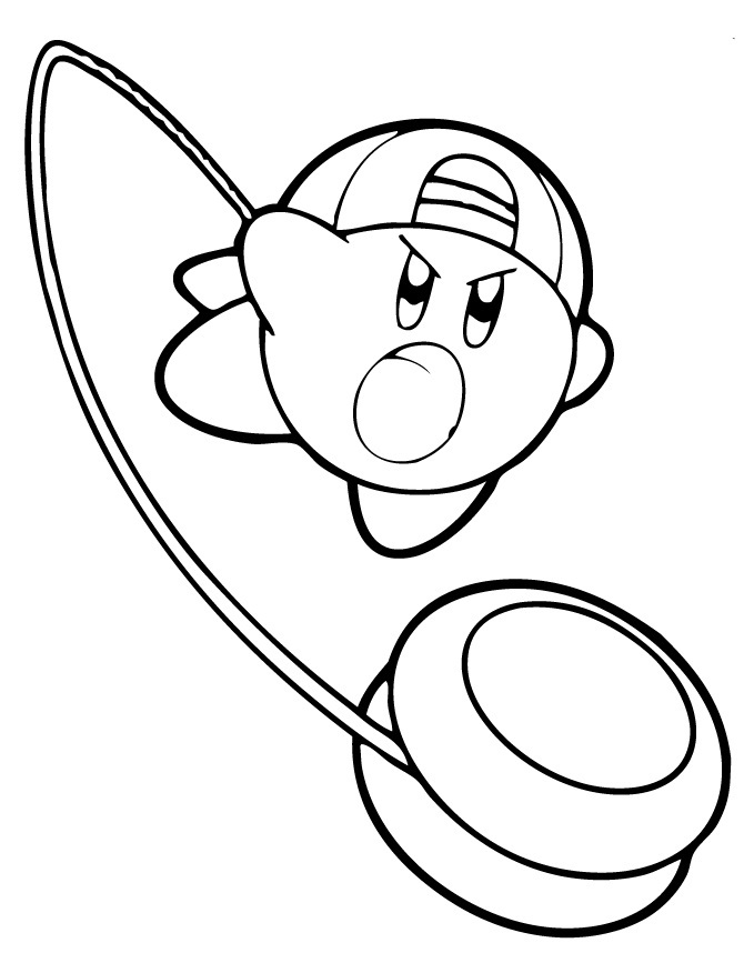 Kirby Playing Yoyo Coloring Page - Free Printable Coloring Pages ...