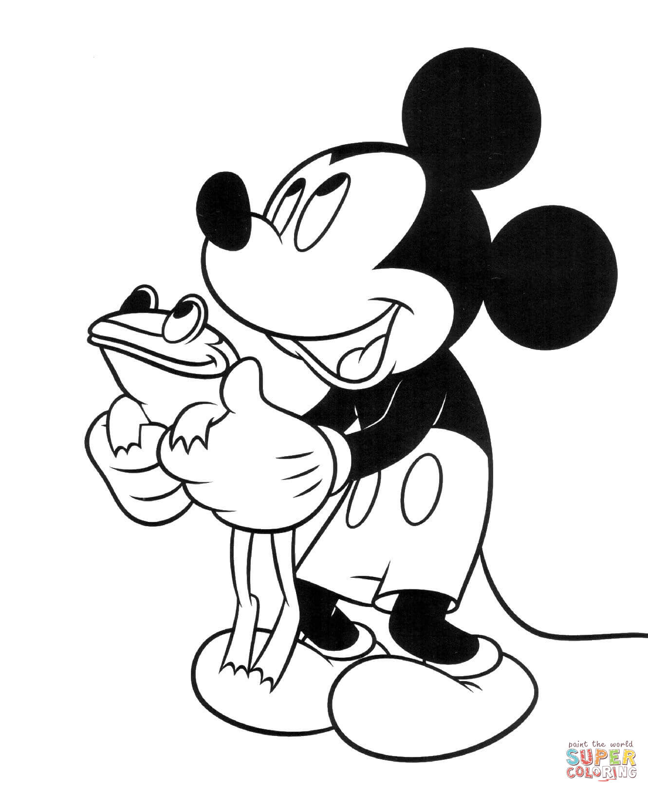 Mickey Mouse coloring page | Free Printable Coloring Pages