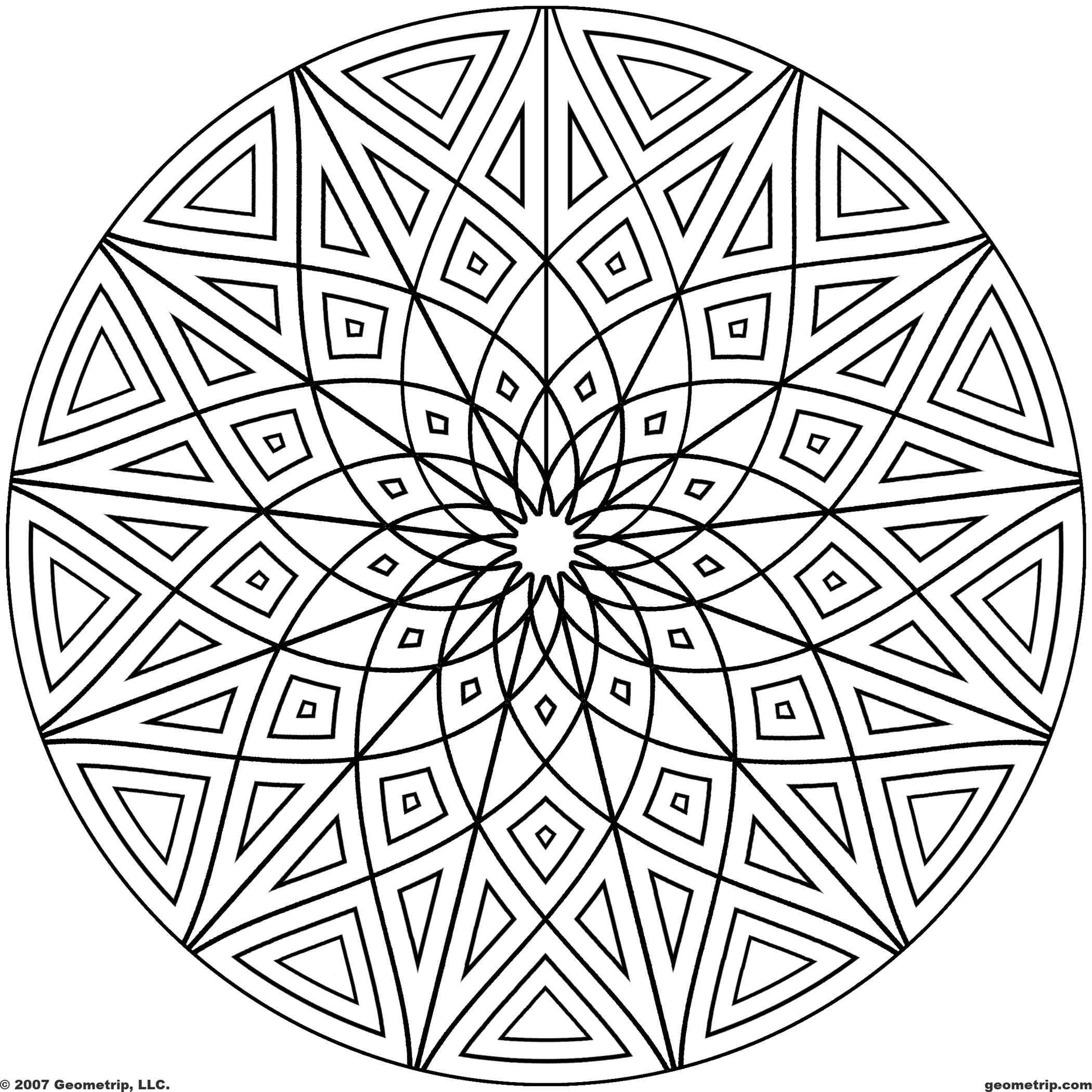 10 Pics of Geometric Design Pattern Coloring Pages Printable ...
