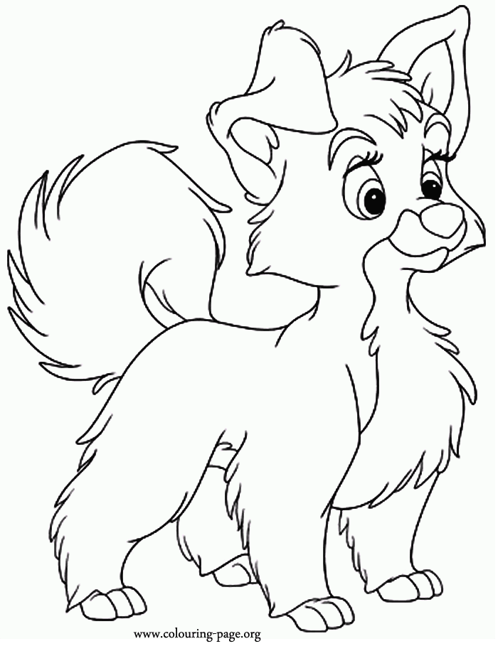 Kitten And Puppy Coloring Page - Coloring Home