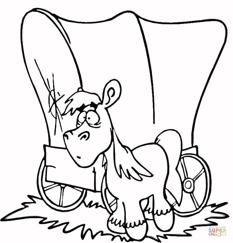 Horses in the Stable coloring page | Free Printable Coloring Pages