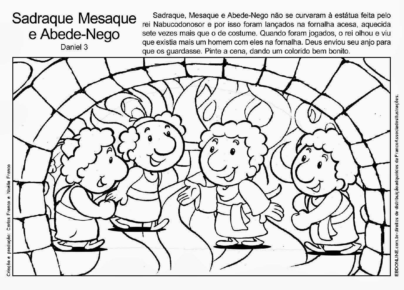 Daniel Shadrach Meshach And Abednego Coloring Page - Coloring Home