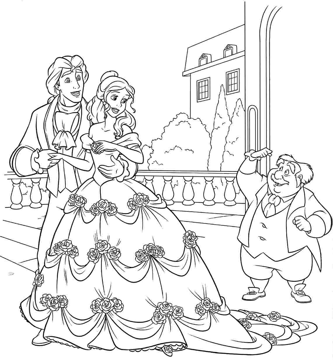 Beauty Beast Coloring Pages - Coloring Home