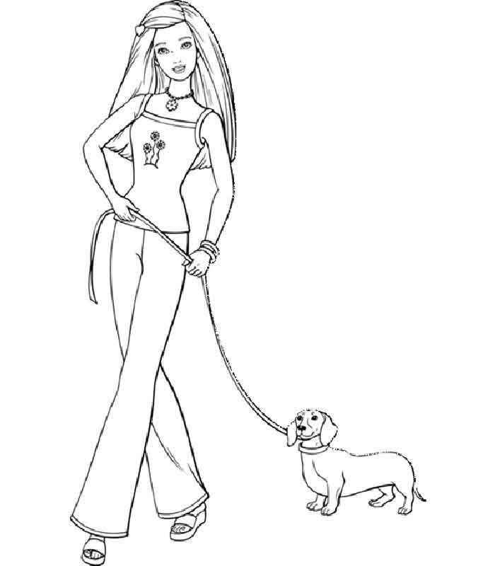 Barbie coloring pages to print for free; mermaid, princess, dolls ...