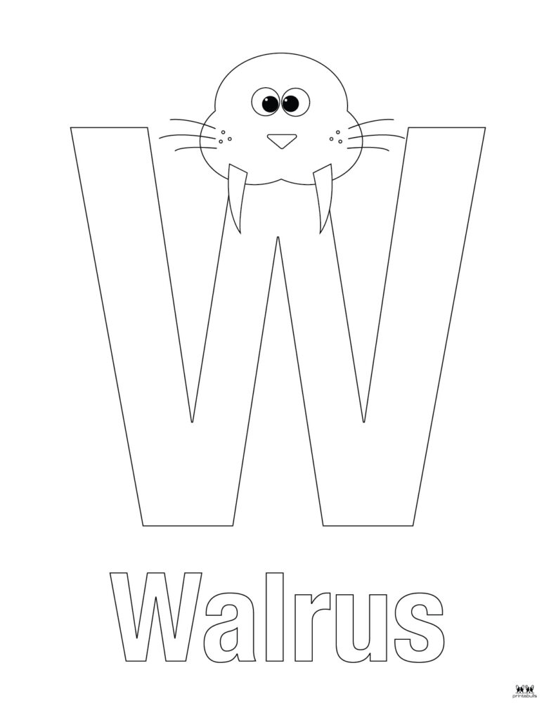 Letter W Coloring Pages - 15 FREE Pages | Printabulls