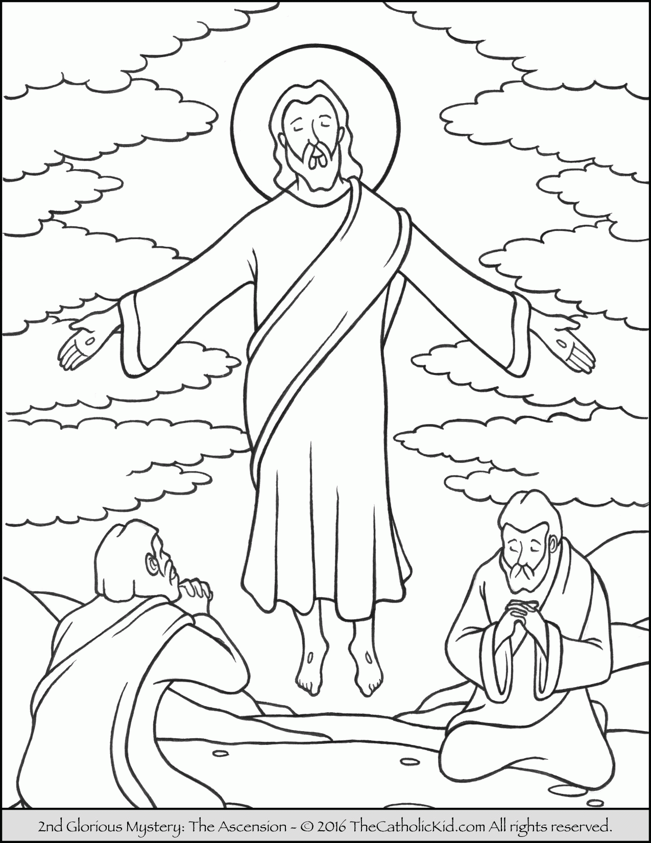 Feast of the Ascension of Our Lord Coloring Pages - The Catholic Kid