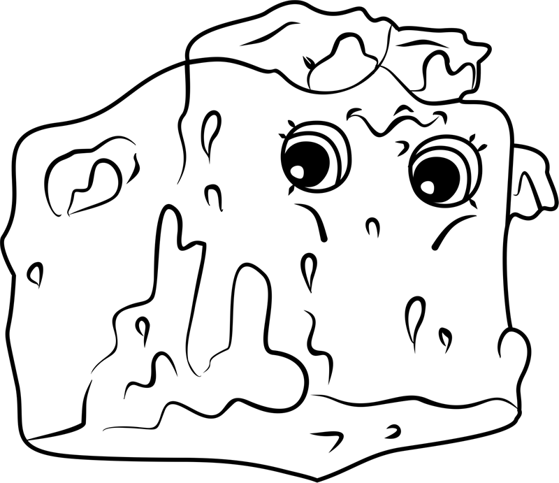 Sad Cool Cube Shopkin Coloring Page - Free Printable Coloring Pages for Kids