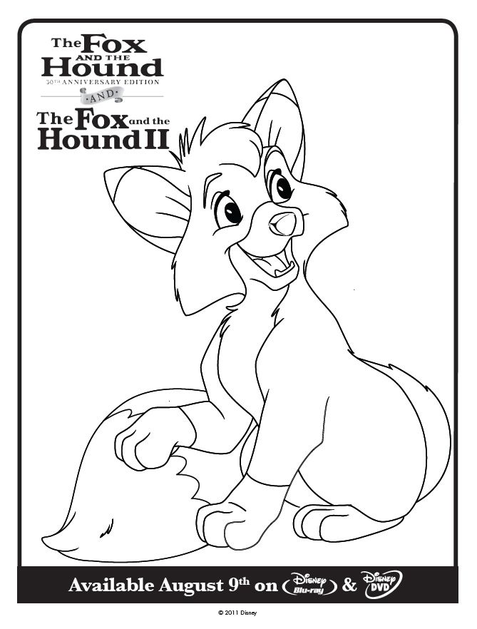 The Fox And The Hound | Free Coloring Pages on Masivy World