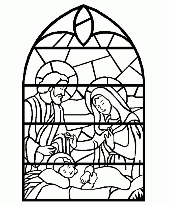 Stained Glass Coloring Pages For Adults