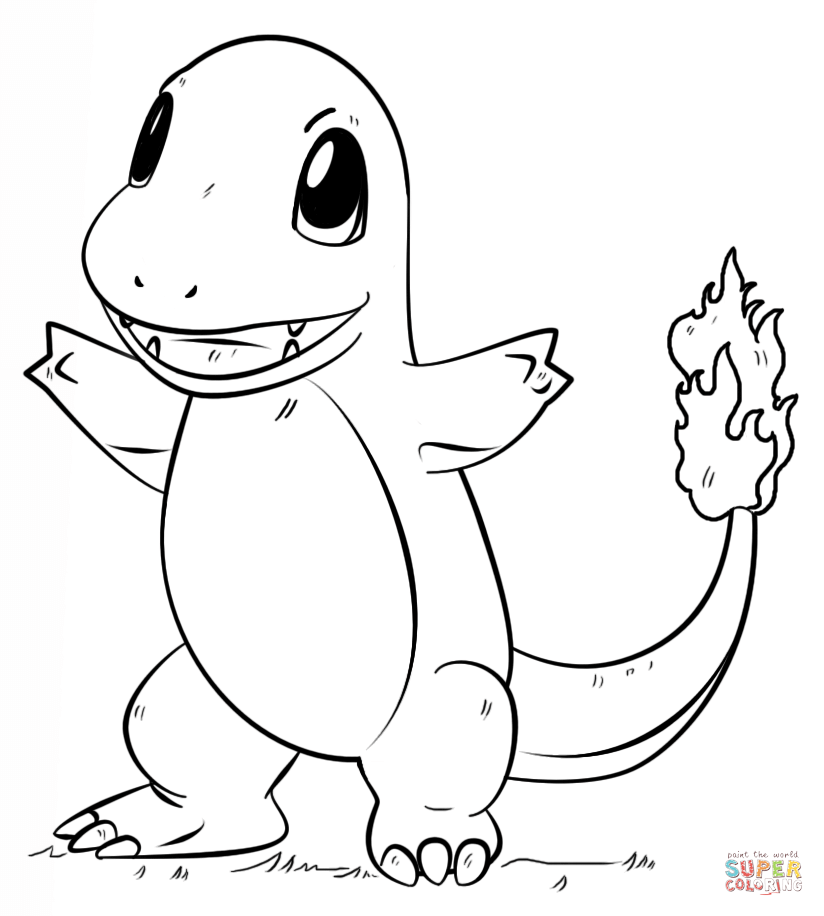 Charmander Pokemon coloring page | Free Printable Coloring Pages