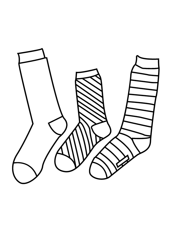 Sock Coloring Page at GetDrawings.com | Free for personal ...