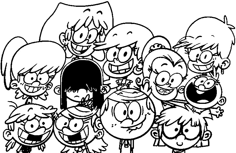 Coloring page The Loud House : Loud family 9