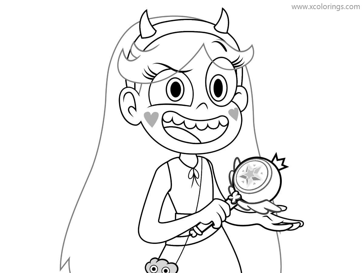 Royal Magic Wand from Star VS Forces Evil Coloring Pages - XColorings.com