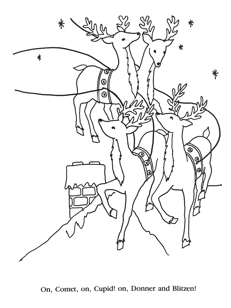 Twas The Night Before Christmas Printable Coloring Pages - Coloring Home