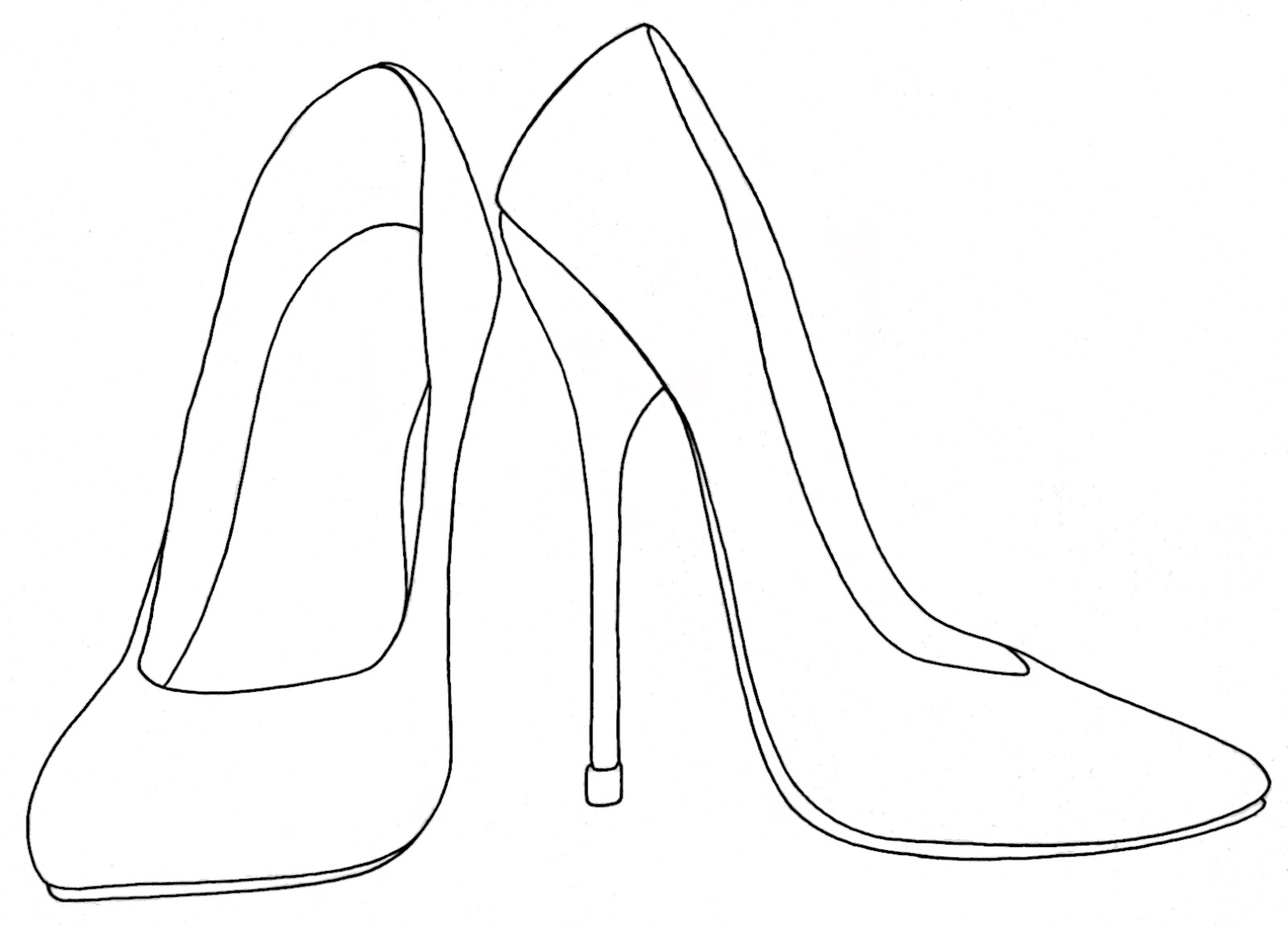 High Heel Sandals: Coloring Pages High Heel Shoes