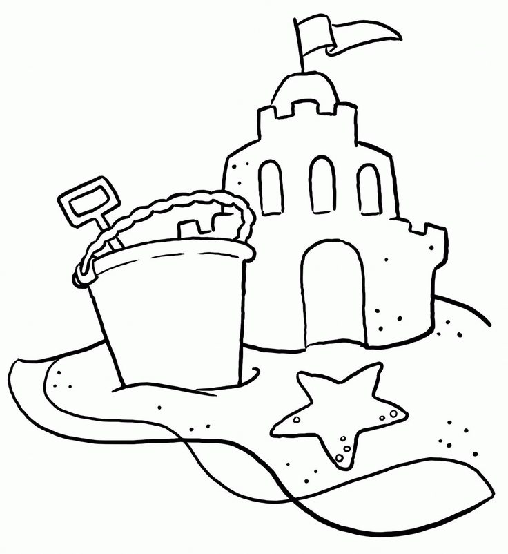 Sand Castles | Beach Coloring Pages